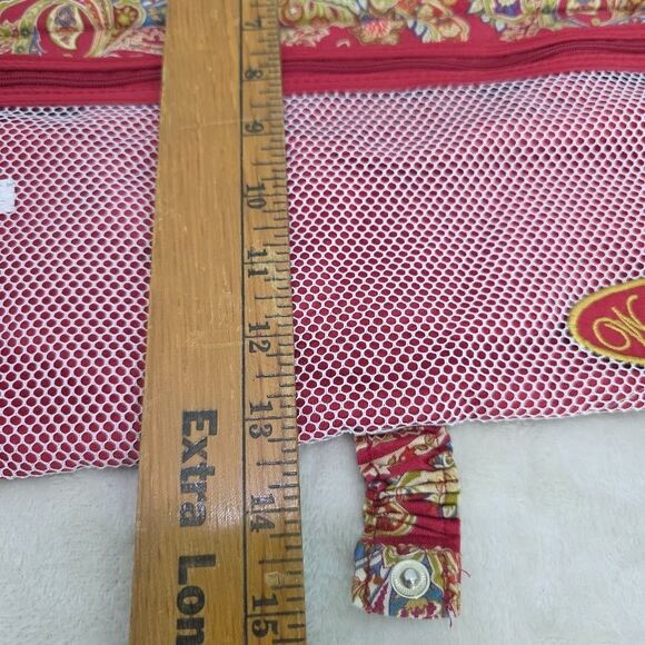 Unbranded Wear Me/Wash Me Lingerie Swim Bag Red Trim Snap Zipper Close Floral - Picture 11 of 15